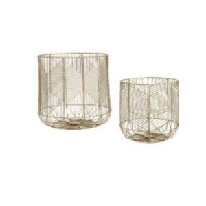 Reese Gold Wire Geometric Basket (LARGE)